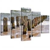 Leinwandbild 5 teilig, Meer Strand Natur 