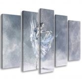 Leinwandbild 5 teilig, Ballerina Pirouet 
