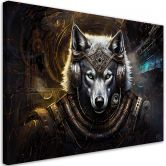 Leinwandbild, Wolf Abstraktion Tiere 