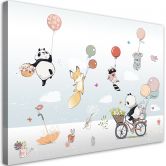 Leinwandbild, Bunte Luftballons Tiere 