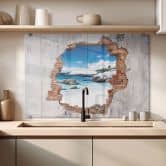 Spritzschutz 3D Optik - Western Cape 