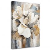 Leinwandbild Beigefarbene Blumen 