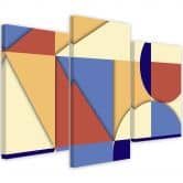 Leinwandbild 3 teilig, Geometrische Abstraktionsformen 