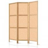 Japanischer Paravent, Raumteiler freistehend, Trennwand - Tiny Dots - Optimistic Pattern in Peach Colors. 