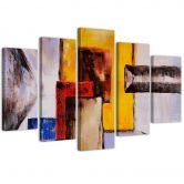 Canvas print 5 stuks, kleurrijke abstractie 