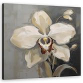 Leinwandbild Weiß bemalte Orchidee 