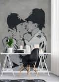 Fototapete, Banksy Küssende Polizisten Graffiti 