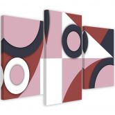 Leinwandbild 3 teilig, Geometrische Abstraktionsformen 