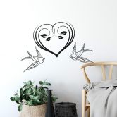 Wandtattoo Flower Heart 