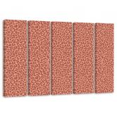 Leinwandbild 5 teilig, Leopard Leopard Pelfpatches Muster 
