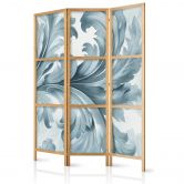 Japanischer Paravent, Raumteiler freistehend, Trennwand - Botanical Motif: Leaves and Vines, Sandy Colors 