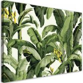Canvas Schilderij, Groene bananenbladeren 