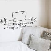 Wandtattoo Ein gutes Gewissen ist ein sanftes Ruhekissen 
