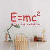 Wandtattoo E=mc² - Alles ist relativ. 