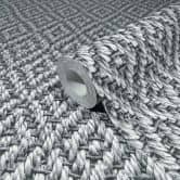 Vliestapete in 3D-Rautenoptik aus Flecht grau Textiloptik 
