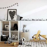 Bordüre, Vliesbordüre Kids Walls weiß, grau 