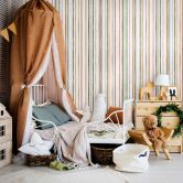 Kindertapete, Vliestapete mit Illustration Kids Walls weiß, grün, beige 