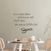 Wandtattoo Liebe löffeln 