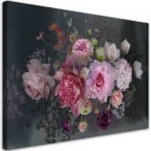 Canvas schilderij, Vintage bloemen boeket 