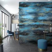 Fototapet med bølgemotiv, sort struktur 2,70 x 2,12 m 