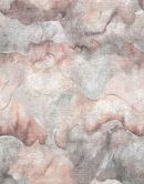 Fototapete Wandtapete mit Motiv Aquarell Berge in Pastell mit Nebel Effekt 2,7 x 2,12 m 