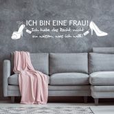 Wandtattoo Ich bin eine Frau! 