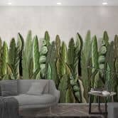 Fototapete mit Blattmotiv Grün, Beige ,Floral 2,70 x 1,59 m 