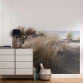 Photo wallpaper with grass by the sea beige,Flower 2,70 x 2,12 m 