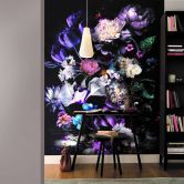 Fototapete in großem Blumenmotiv Lila ,Floral 2,70 x 2,12 m 