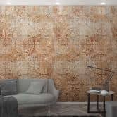 Fototapete in vintage Stil Beige, Rot ,Ornamental 2,70 x 1,59 m 