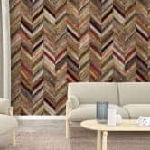 Hout visgraat behang Fotobehang Bruin, Hout effect 2,70 x 1,59 m 