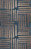 Fototapete Motivtapete Abstraktes Streifenmuster in Blau und Beige im Pinsel-Look 3,4 x 2,12 m 
