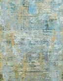 Fototapete Wandtapete mit Motiv Abstrakte Patina-Textur in Blau, Grau und Gold 3,4 x 2,65 m 