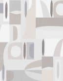 Fototapete Motivtapete Geometrische Formen in Greige und Offwhite 3,4 x 2,65 m 