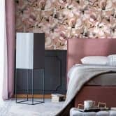 Vliestapete mit Blättern in gemaltem Stil braun, weiß Floral 