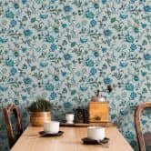 Vliestapete Blumen, Blätter Floral Natur in Grün 