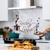 Wandtattoo Kochen ist Liebe 
