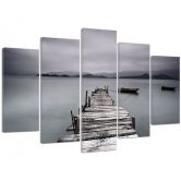 Leinwandbild 5 teilig, Pier Lake Landscape Bild 