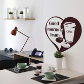 Muursticker Good Morning Team 