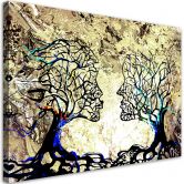 Leinwandbild, Kussbaum Liebe Abstraktion 