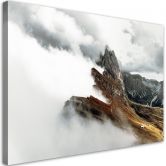 Leinwandbild, Berggipfel in den Wolken 
