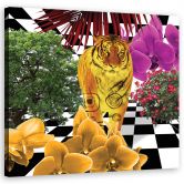 Leinwandbild, Bunte Tiger 