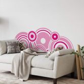 Muursticker Retro Boog Roze 