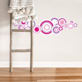 Wandtattoo Retro Bubbles pink 
