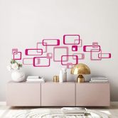 Wallsticker - Retro Rektangel Pink 