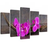 Leinwandbild 5 teilig, Orchidee Blume Zen Spa 