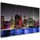 Leinwandbild 3-teilig, Architektur Skyline New York  