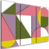 Leinwandbild 3 teilig, Geometrische Abstraktionsformen 
