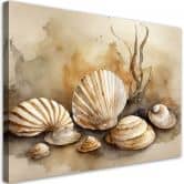 Leinwandbild, Meeresmuscheln Acryl 