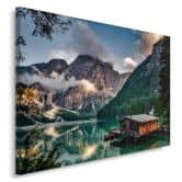 Leinwandbild, Haus Gebirge Alpen 